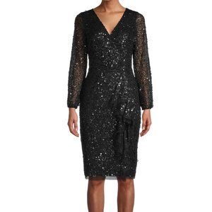 Black Beaded Dress - Adrianna Papell